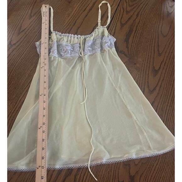 Vintage Y2K VS Victoria Secret Pastel Green Silk Mini Lingerie Dress-Size Large - Picture 3 of 6